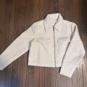 Banana Republic Cream Teddy Jacket